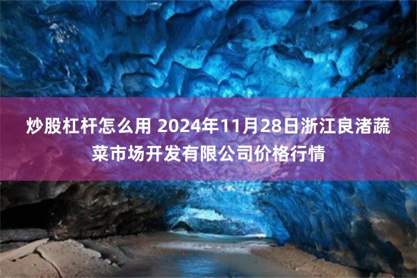 炒股杠杆怎么用 2024年11月28日浙江良渚蔬菜市场开发有