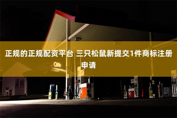 正规的正规配资平台 三只松鼠新提交1件商标注册申请