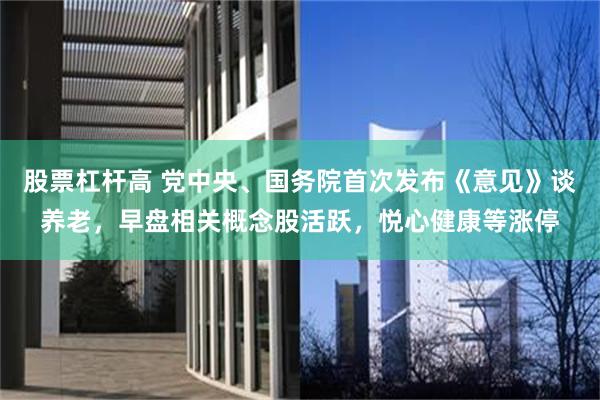 股票杠杆高 党中央、国务院首次发布《意见》谈养老，早盘相关概