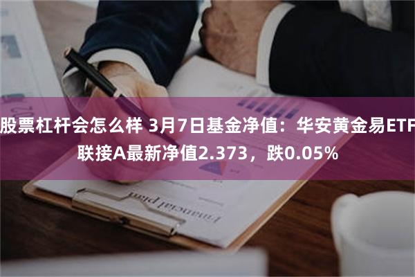 股票杠杆会怎么样 3月7日基金净值：华安黄金易ETF联接A最