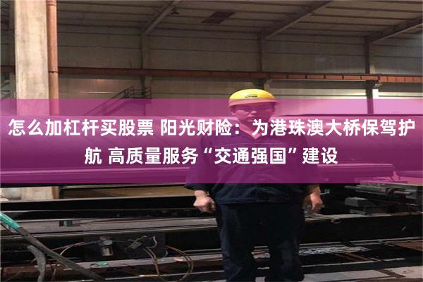 怎么加杠杆买股票 阳光财险：为港珠澳大桥保驾护航 高质量服务