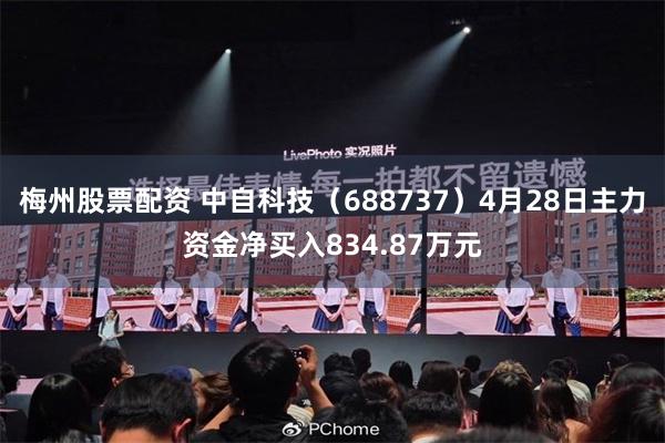 梅州股票配资 中自科技(688737)4月28日主力资金净买入834.87万元